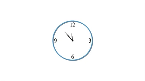 24 hours wall clock animation video on white background. Stock Footage 299522800
