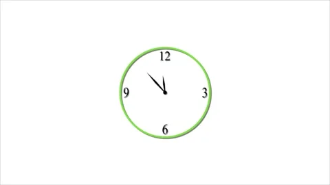 24 hours wall clock animation video on white background. Stock Footage 299522807