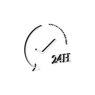 24 hours work icon. Elements of cyber security icon. Premium quality graphic Illustrazione stock