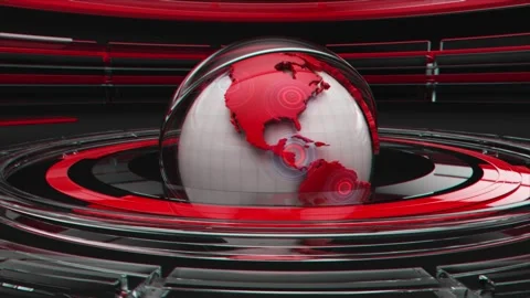 24 News Red Background Stock Footage 274755295