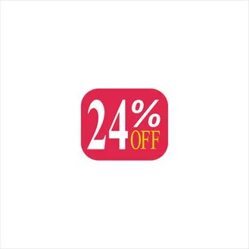 24 offer tag discount vector icon stamp on a white background イラスト素材