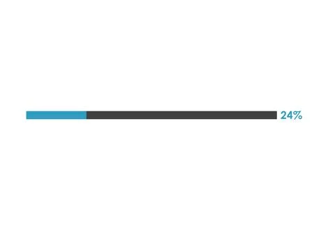 24 Percent loading icon, Progress bar vector illustration 스톡 일러스트