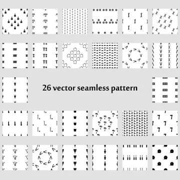 24 seamless pattern backgrounds repairs. Stock Illustration