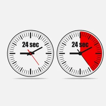 24 seconds clock icon Stock Illustration