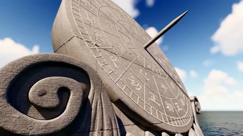 24 solar terms day night alternation sundial time change Stock Footage 171493856