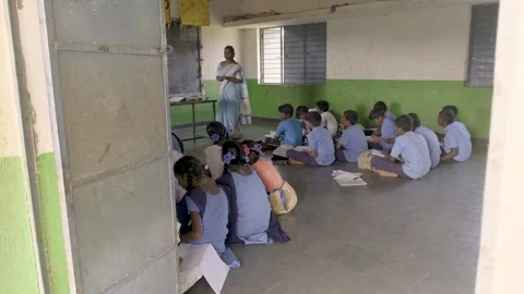 24. Students sitting inside the Class Stock-Footage 149097956