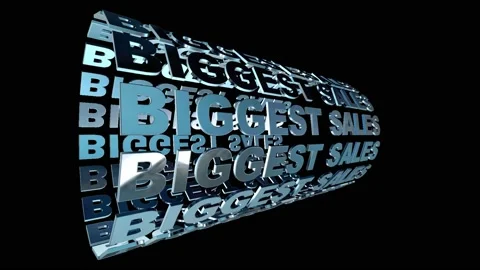 24 Text Animation Loop Rotating Cylinder Biggest Sales 库存影片 132461152