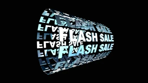 24 Text Animation Loop Rotating Cylinder Flash Sale Video stock 132463216