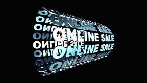 24 Text Animation Loop Rotating Cylinder Online Sale Vidéo 132464117