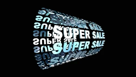 24 Text Animation Loop Rotating Cylinder Super Sale Stock Footage 132498279