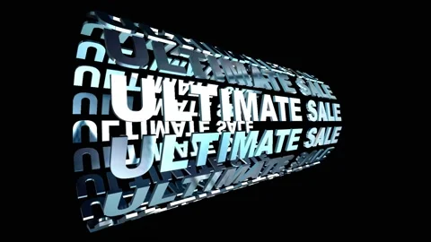 24 Text Animation Loop Rotating Cylinder Ultimate Sale Vidéo 132499068