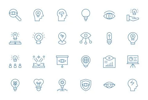 24 Thin Line Display Perfect Vector Icons crafted for Insight High Resoluti.. Stock Illustration