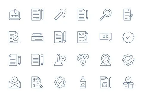 24 Thin Line Display Perfect Vector Icons tailored for Correct High Resolut.. イラスト素材