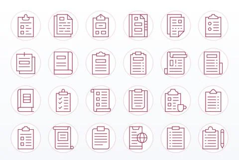 24 Thin Line PIXEL Perfect Designs for Forms Retina Ready Vector Icons Stock Illustration