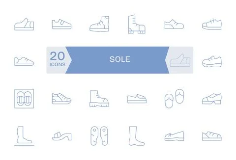 24 Thin Line PIXEL Perfect 128x128 Vector Icons from Sole Suite Stock Illustration