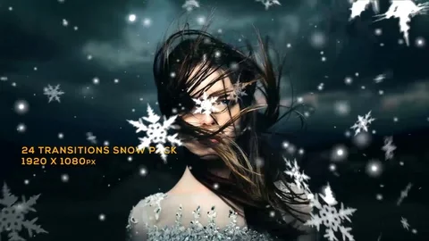 24 Transitions Snow Pack Modèle After Effects