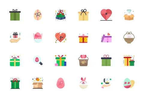 24 Vector Icons for Surprise optimized in Editable Retina Ready Flat resoluti Stock Illustration