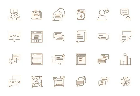 24 Vector Icons for User Feedback featuring Retina Ready Pixel Aligned Bold.. Stock Illustration