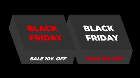240 Animation Text Label Banner Tag Black Friday Sale 10 Stock Footage 346640227