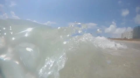 240 Fps Wave Crashing Into Us Southbound Fort Lauderdale Beach Video stock 200797679