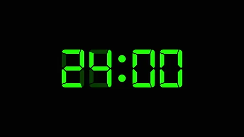 24:00 - digital animation concept. Stock Footage 222127327