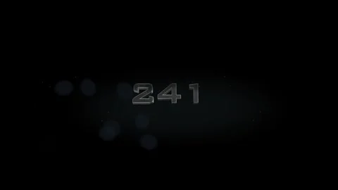241 title metal text on black alpha channel background Stock Footage 295873440