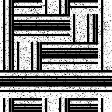 2439 Seamless pattern with vertical and horizontal black bands Stock Illustration