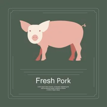 246 Logotipe of fresh pork Stock Illustration