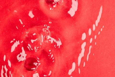 Close up of water drop falling into water with ripples and copy space on red background. Water, liquid and colour concept. xkwx No People Close Water Drop Falling Water Ripple Copy Space Red Background Liquid Colour Concept Drop Splash Abstract Design Background Wet Flow Fluid Closeup Wave Illustration Macro Business Graphic Symbol Isolated Flowing Color Drink Clean Water Falling Copy Space Red