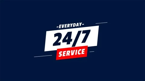 24/7 Customer Support Icon Animation, Always Available Service Symbol, 4k video Stock Footage 314488446