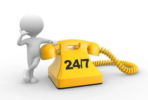 24/7 Stock Illustration