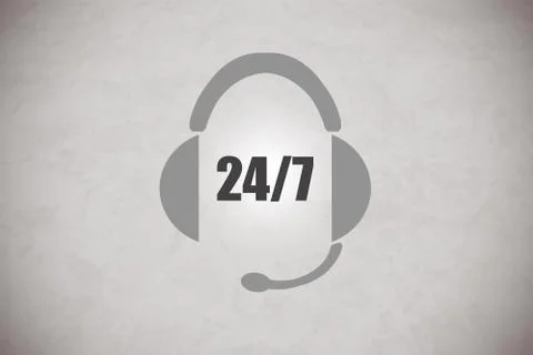 24/7 Support Stock Illustration