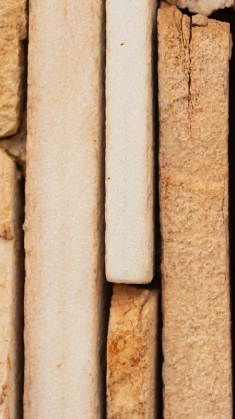 247_Vertical stone wall texture.mp4 Stock Footage 347072860
