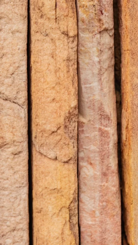 248_Rough stone wall texture vertical pattern.mp4 Stock Footage 347072862