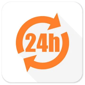 24h flat icon Stock Illustration
