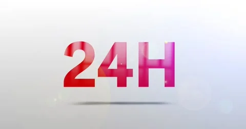 24h. Particle Logo. Text Animation Stock Footage 135474727