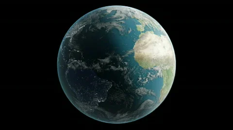 24h rotating Earth Stock Footage