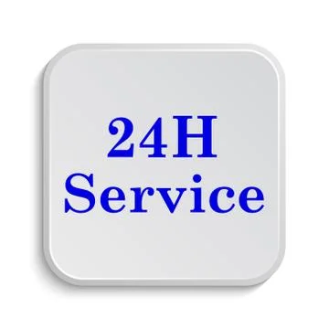 24H Service icon. Internet button on white background.. Stock Illustration