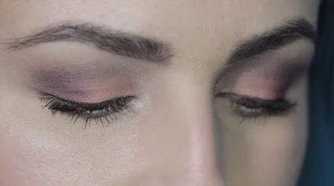 24Macro сlose-up eye blinking Stock Footage 62407656