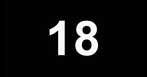 25. 4K Resolution. Countdown of 25 seconds, with black background Stock Footage 235912808