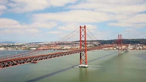 25 Abril Bridge timelapse Stock Footage 79024198