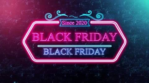25 Animation Text Neon Effect Black Friday v4 스톡 동영상 134149324