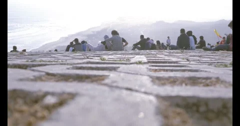 25 August 2019, IDN - Diverse Group of People Relaxing and Enjoying Scenic View Stock Footage 302473389