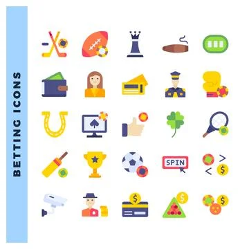 25 Betting Flat icon pack. vector illustration. 스톡 일러스트