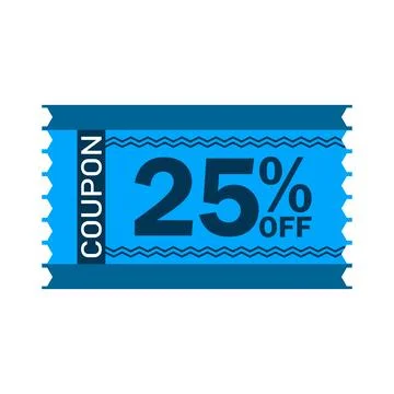 25% Off Coupon Code Discount Voucher Stock-Illustration