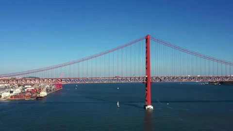 25 de Abril Bridge I Ponte 25 de Abril Stock Footage 171041304