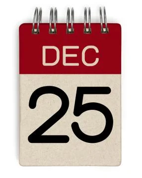25 dec calendar Stock Illustration