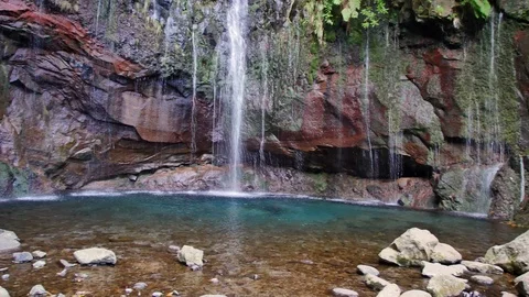 25 Fontes falls on Madeira. Video stock 102675116