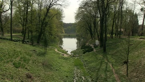 25-lake, general plan 库存影片 126999266