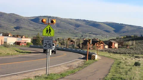 25 mph school zone. Stock Footage 23815987